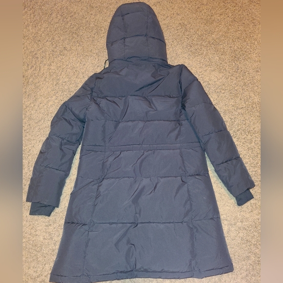 DKNY Black Long Puffer Coat, Size Medium - Picture 2 of 11